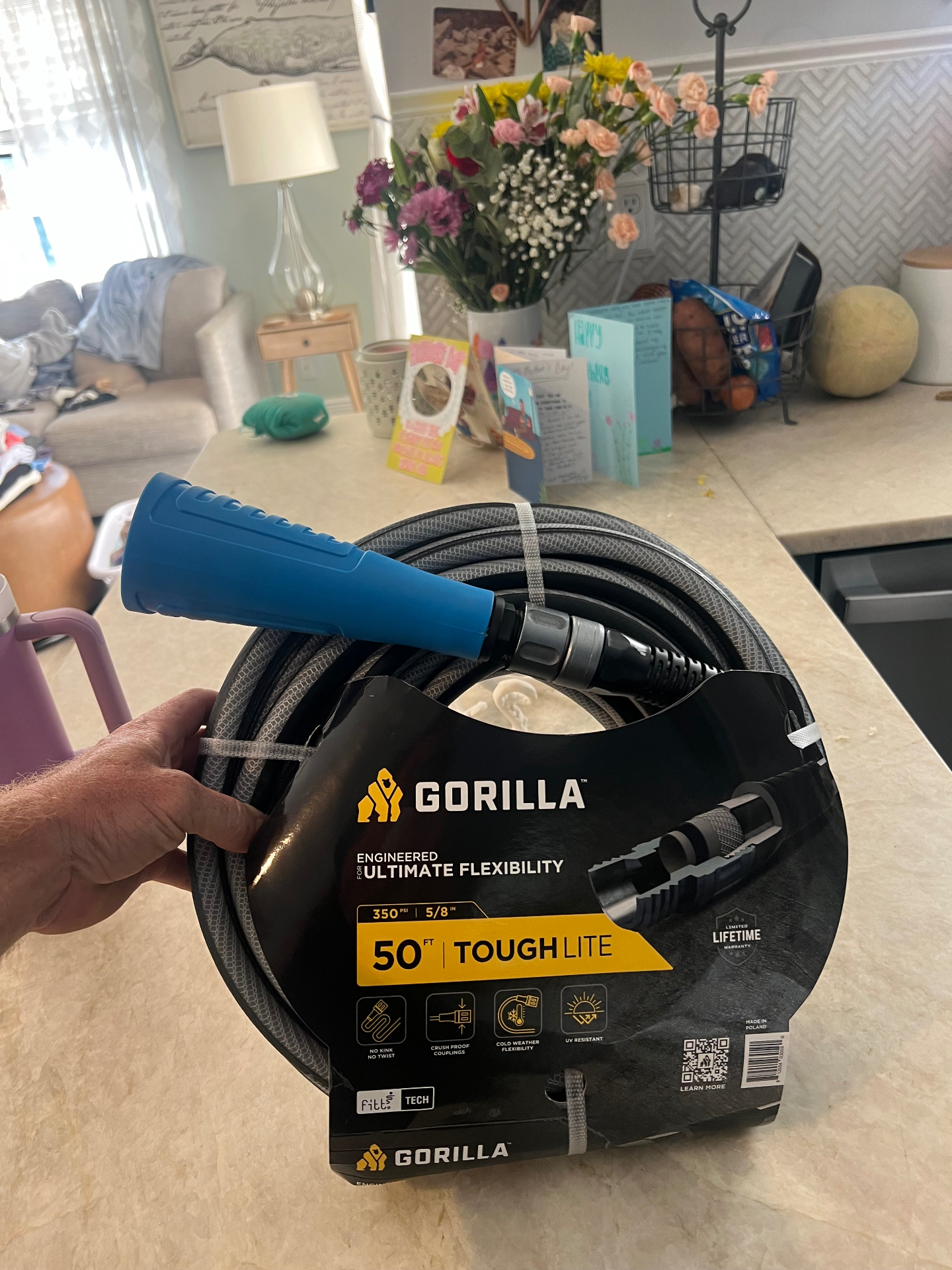The Trunk tool attached to the coiled 50-foot hose included in the Complete Kit